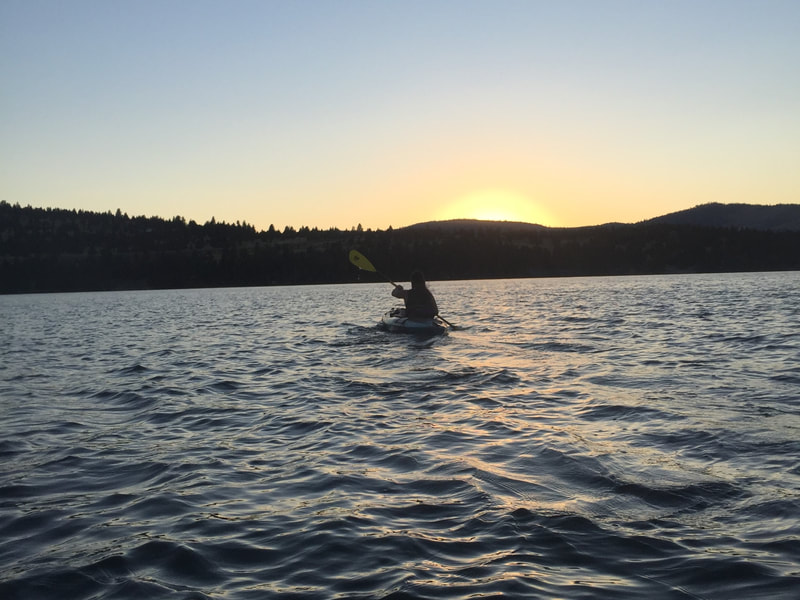 Paddling on Flathead Lake in Montana from Big Arm State Park